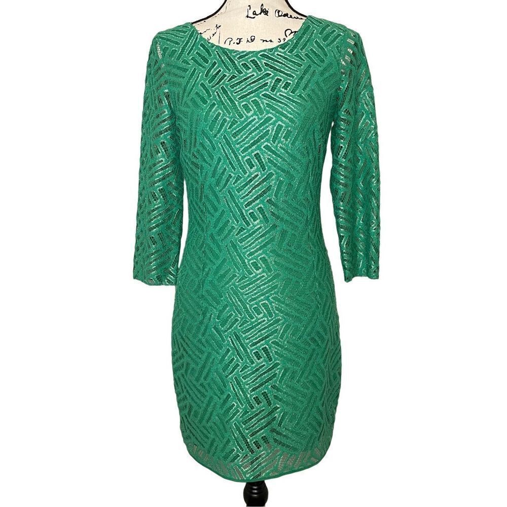 Lilly Pulitzer Camellia‎ Fern Green Bamboo Lace Dress Size 2